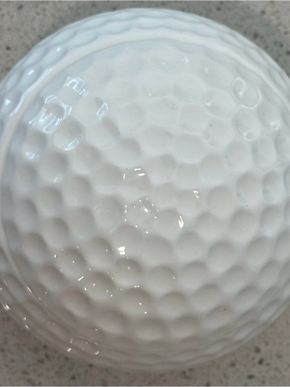White Dimpled Golf Ball Trinket Dish